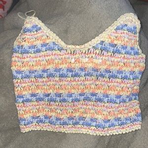 ZARA crochet knit crop top